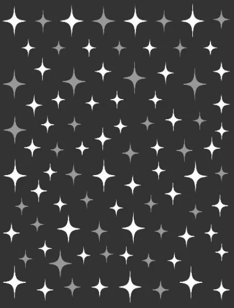 Nagelsticker - Aufkleber selbstklebend - Nail Sticker - Weiss Silber Silvester Sterne Viereck